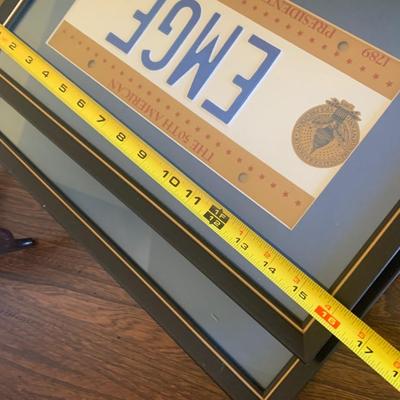 Inaugural Personalized License Plates Framed
