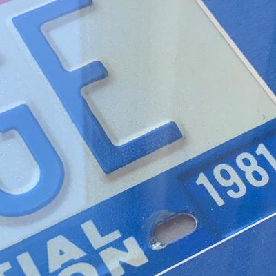 Inaugural Personalized License Plates Framed