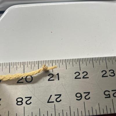 Handmade rope, choker necklace with bone bead, estate find