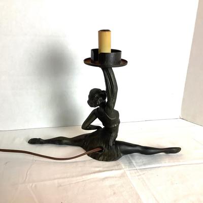 358 Reproduction Metal Art Deco Dancer Lamp