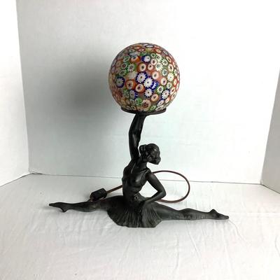 358 Reproduction Metal Art Deco Dancer Lamp