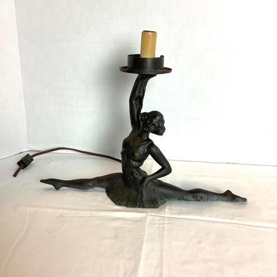 358 Reproduction Metal Art Deco Dancer Lamp