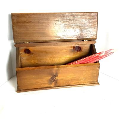 369 Vintage Pine Candle Box