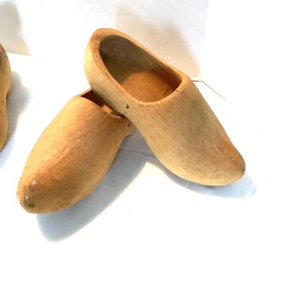 373 Vintage Wooden Dutch Clogs Two Pairs