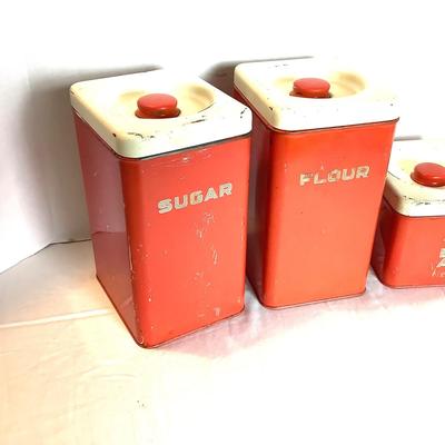 376 Vintage Lincoln Beauty ware Mid Century Canisters