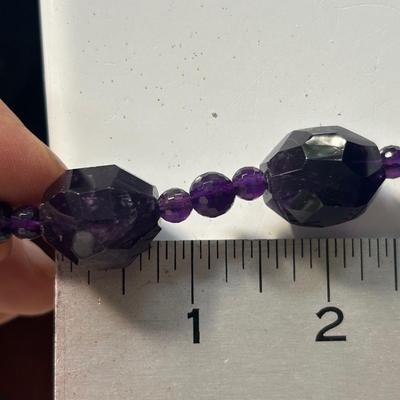 Irish Celtic New Grange Dark Amethyst Triskele Necklace