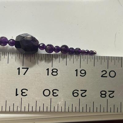 Irish Celtic New Grange Dark Amethyst Triskele Necklace