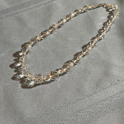 Sparkling Czech AB crystal twisted cube beaded necklace's Ladies evening wear superb quality eye-catching