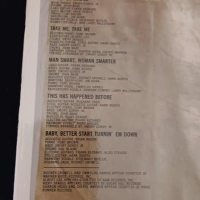 Rosanne Cash Vinyl Albums- Lp Record