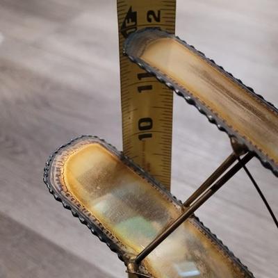 Vintage Mid Century Brass Airplane Sculpture