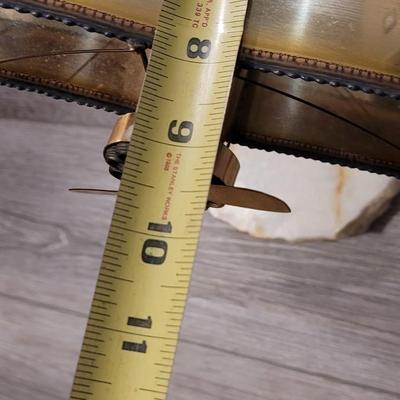 Vintage Mid Century Brass Airplane Sculpture