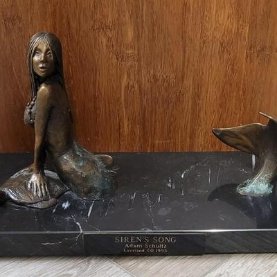 ADAM SCHULTZ 'Siren's Song' Mermaid Sculpture