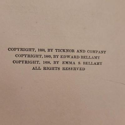 1889 Looking Backwards by Edward Bellamy