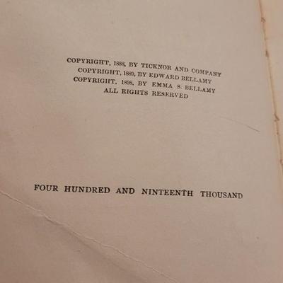 1889 Looking Backwards by Edward Bellamy