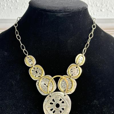 Vintage Silpada Necklace Silver Organic Forms Signed