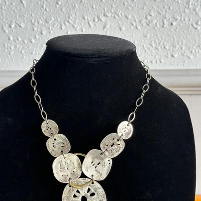 Vintage Silpada Necklace Silver Organic Forms Signed