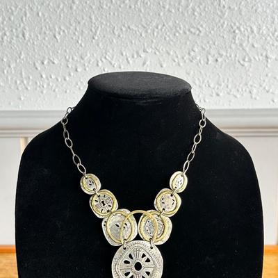 Vintage Silpada Necklace Silver Organic Forms Signed