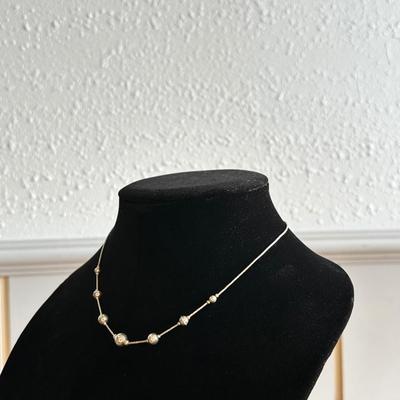 Sterling silver beaded necklace