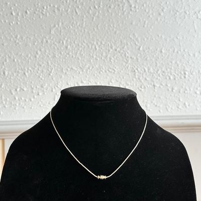 Sterling silver beaded necklace