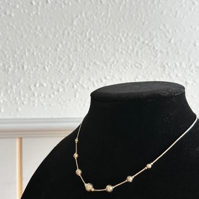 Sterling silver beaded necklace
