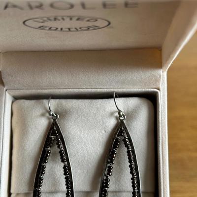 Silpada Bronze Seed Bead Teardrop Silver Earrings