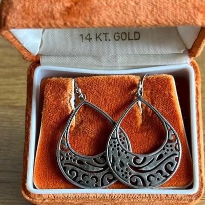 Silpada Matte Sterling Silver Cut Out Earrings