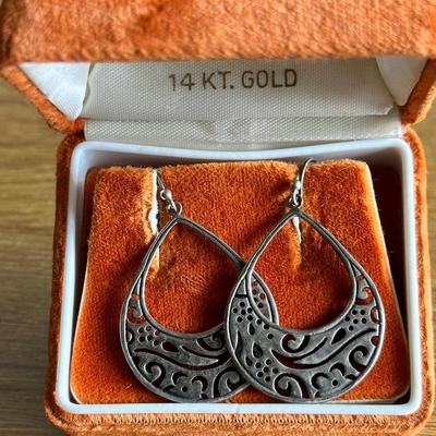 Silpada Matte Sterling Silver Cut Out Earrings