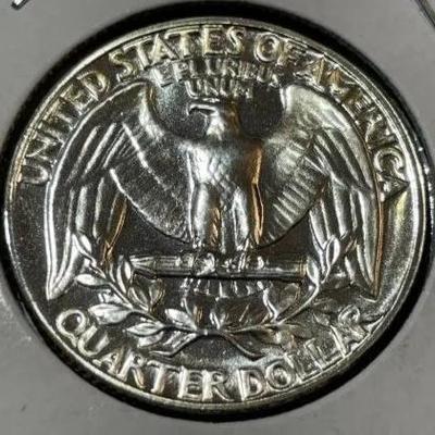 1954-P CHOICE PROOF CONDITION WASHINGTON SILVER QUARTER AS PICTURED.