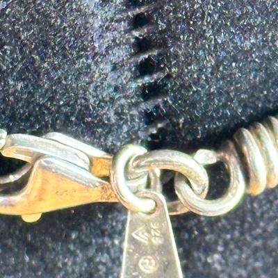 Silpada 925 India Square Sponge Coral Pendant Black Leather Cord 15" Necklace