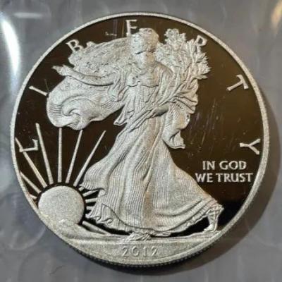 2012-W 1 oz Proof American Silver Eagle from a Coin Album No Capsule as Pic'd. (Proof 64/65 Quality).