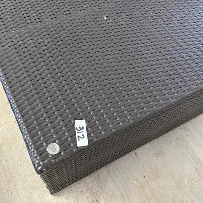Faux Wicker ottoman