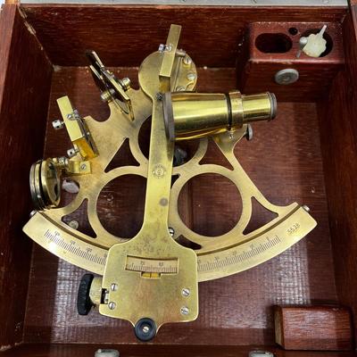 N298 Antique Brass Sextant by N.V. Observator - Rotterdam