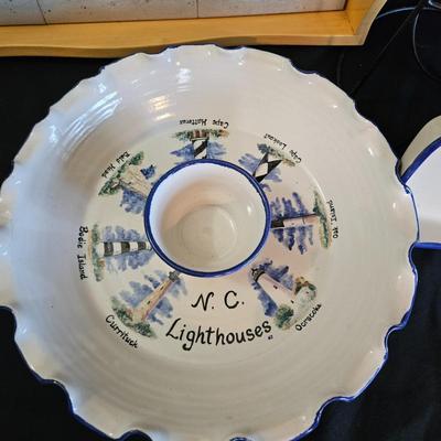 Lighthouse Themed Wine Rack & Serving Items (K-DW)