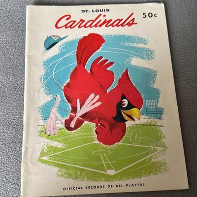 1958 St. Louis cardinals official souvenir yearbook
