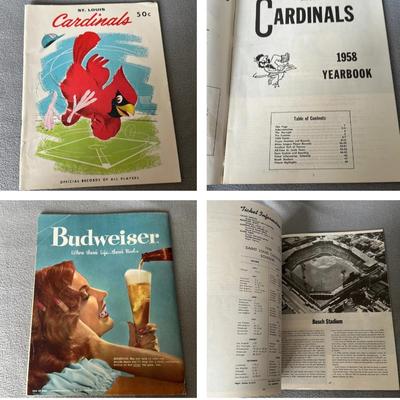 1958 St. Louis cardinals official souvenir yearbook