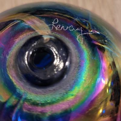 Blown Glass Orb Signed by the Artist