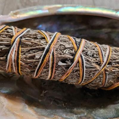 Large Abalone Shell with Sage