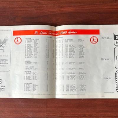1968 St. Louis cardinals official souvenir yearbook