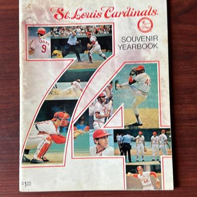 1974 St. Louis cardinals official souvenir yearbook
