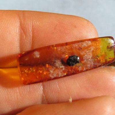 Multi strand Amber Bead Long Necklace.