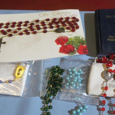 Catholic Religious Rosery and Cross Lot - Estate Jewelry Lot