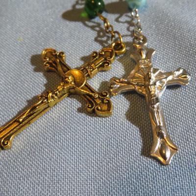 Catholic Religious Rosery and Cross Lot - Estate Jewelry Lot
