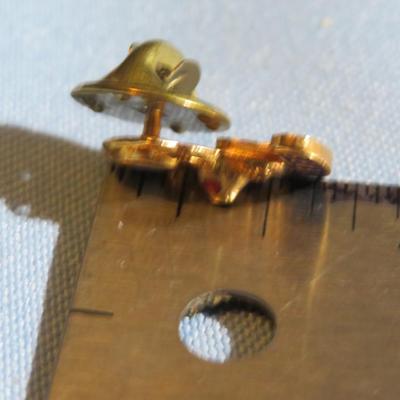 Silver Tone Elks Club Cuff Links & Gold Tone Tie Pins