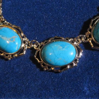 Camrose and Kross JBK Jewelry Lot 7pcs -Silver Howlite Turquoise Color Necklace - Crystal Sunburst brooch +++