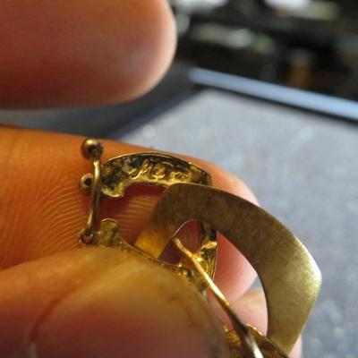 Vintage Sterling Sign Ma 925 Turkey Michael Anthony Hammered Gold Wash Necklace - Technibond