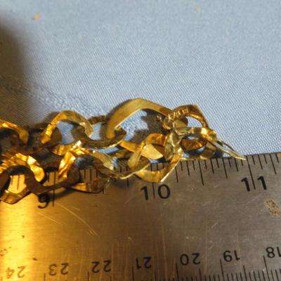 Vintage Sterling Sign Ma 925 Turkey Michael Anthony Hammered Gold Wash Necklace - Technibond