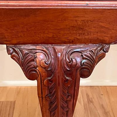 Vtg. Chippendale Style Mahogany Bench ~ With Ball & Clawfoot