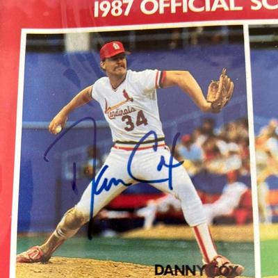St. Louis cardinals 1987 official scorebooks autographed
