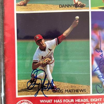 St. Louis cardinals 1987 official scorebooks autographed