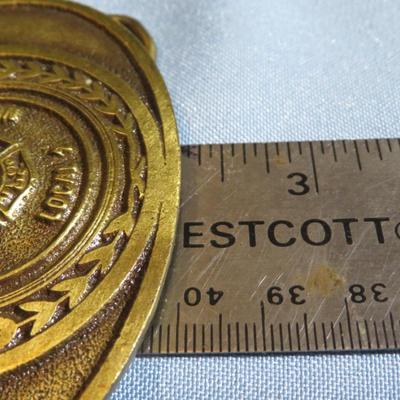 Chicago Fire Fighters Union - Local 2 - Vintage Brass Belt Buckle - Rare Estate Find